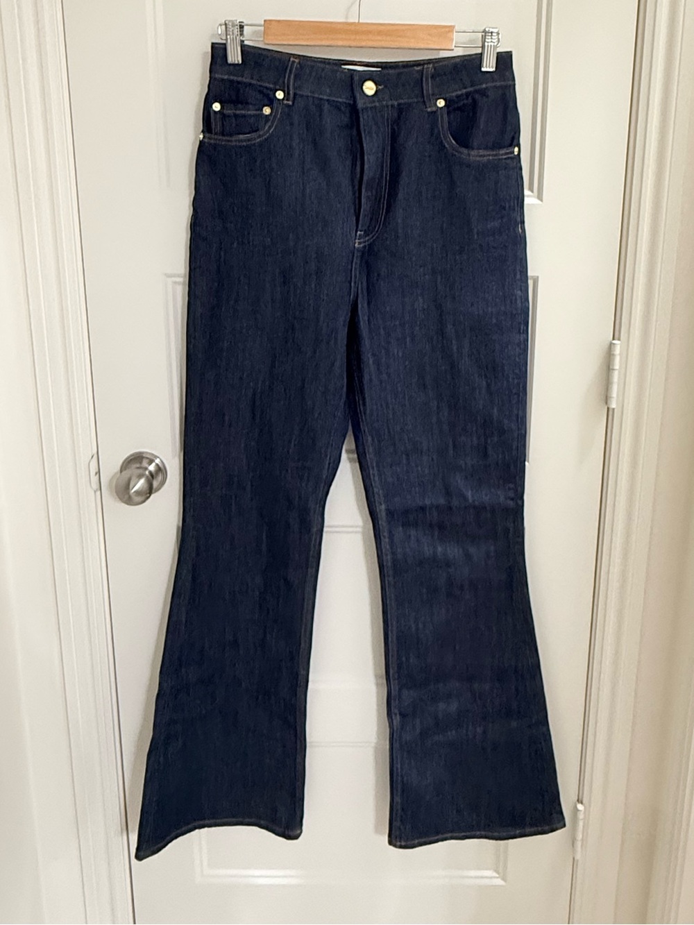 Ganni Dark Blue Flared Jeans